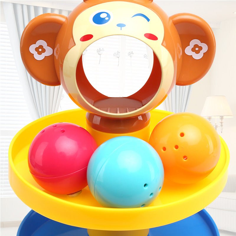 Baby Ball Drop Toy - Spinning Tower Stacking Toy with Rolling Balls, Educational Activity Toy for Toddlers & Infants