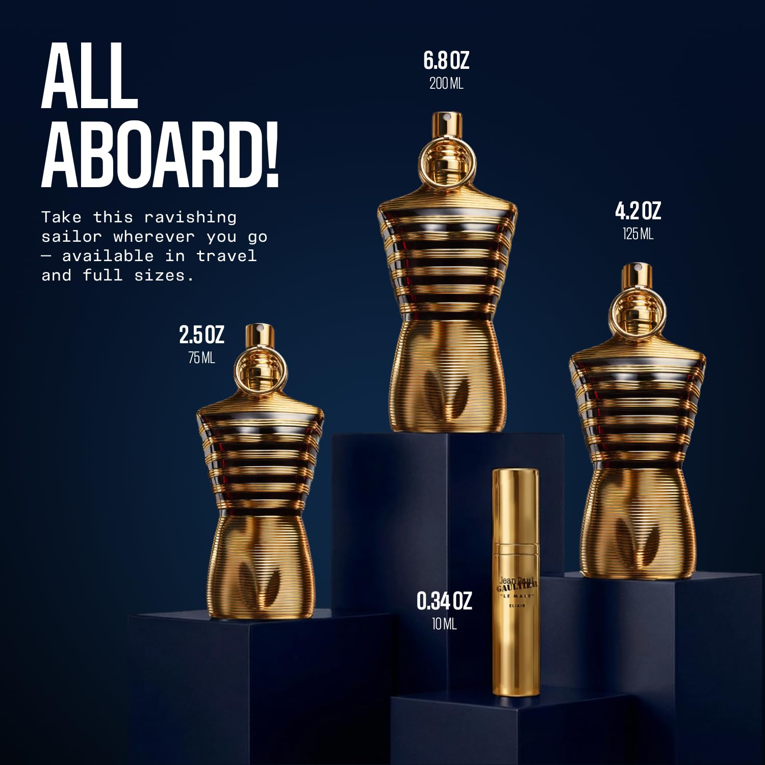 Jean Paul Gaultier Le Male Elixir Parfum - Long Lasting Woody Aromatic Cologne