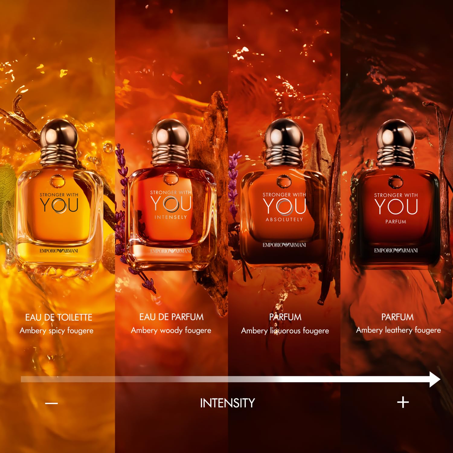 Armani beauty - Stronger With You Absolutely - Parfum - Cologne for Men - Spicy Ambery Gourmand Men’s Fragrance – Rum Accord, Cedarwood, Lavendar & Vanilla Notes