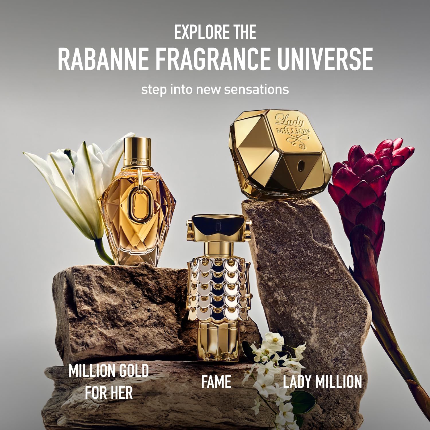 Rabanne Fame Eau de Parfum for Women - Fruity Floral Luxury Perfume with Mango, Jasmine & Incense - Long Lasting Refillable French Designer Fragrance Spray from Grasse