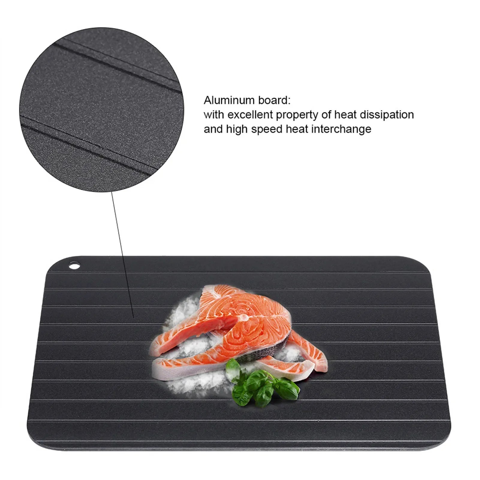 "Rapid Defrost Tray for Meat & Frozen Food"