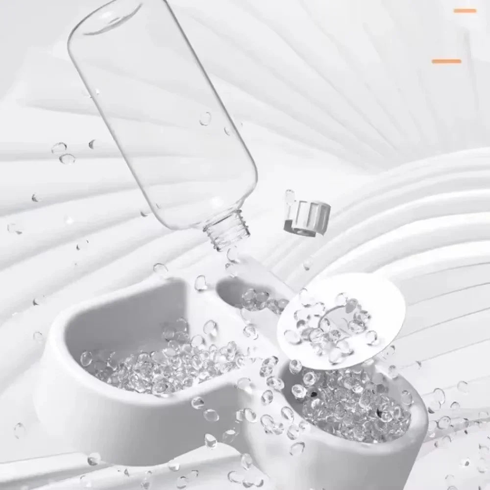 "Heart Shaped Automatic Pet Water and Food Dispenser, Self Refilling Bowl for Cats and Dogs."