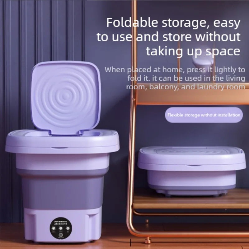 Portable Mini Washing Machine – Foldable & Easy to Carry Anywhere