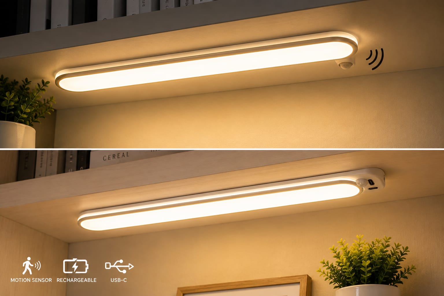 Modern Minimalist LED Strip Bedroom Cloakroom Ceiling Lamp