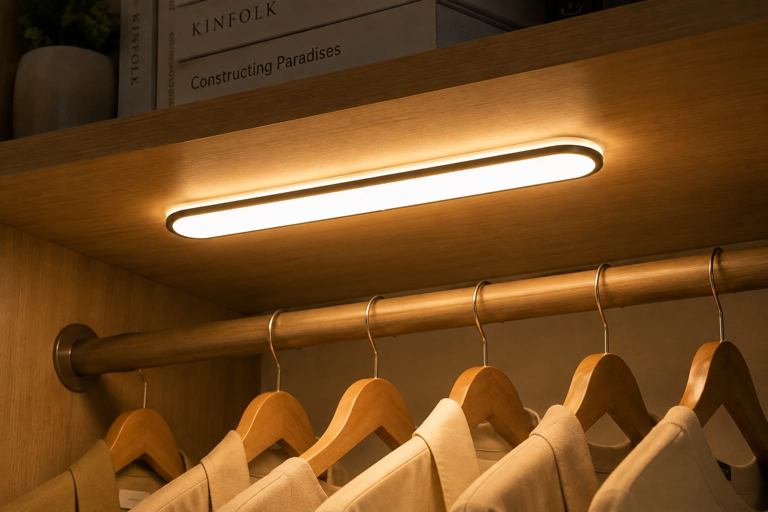 Modern Minimalist LED Strip Bedroom Cloakroom Ceiling Lamp