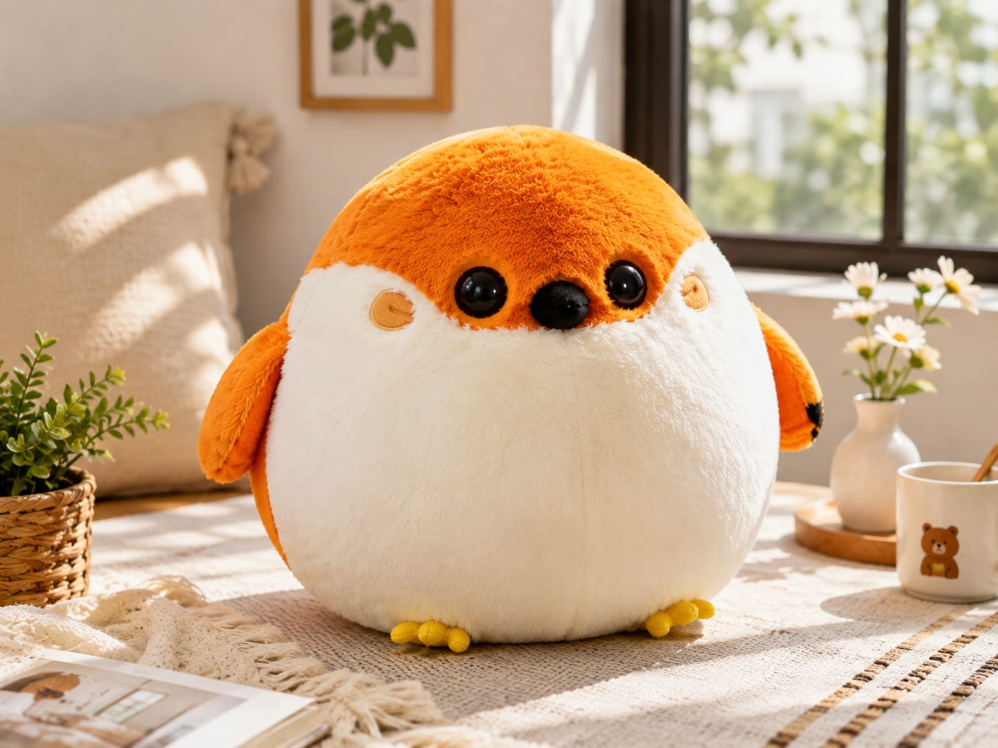 Sparrow Plush Toy - Soft Stuffed Animal Bird Doll, Cute Cuddly Toy Gift for Kids & Toddlers
