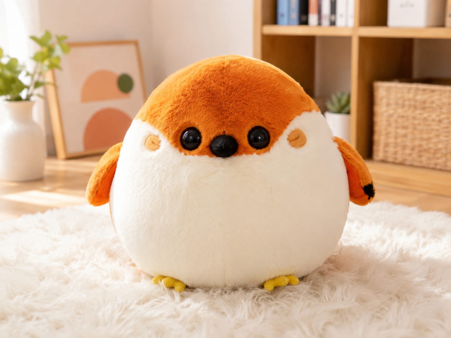 Sparrow Plush Toy - Soft Stuffed Animal Bird Doll, Cute Cuddly Toy Gift for Kids & Toddlers