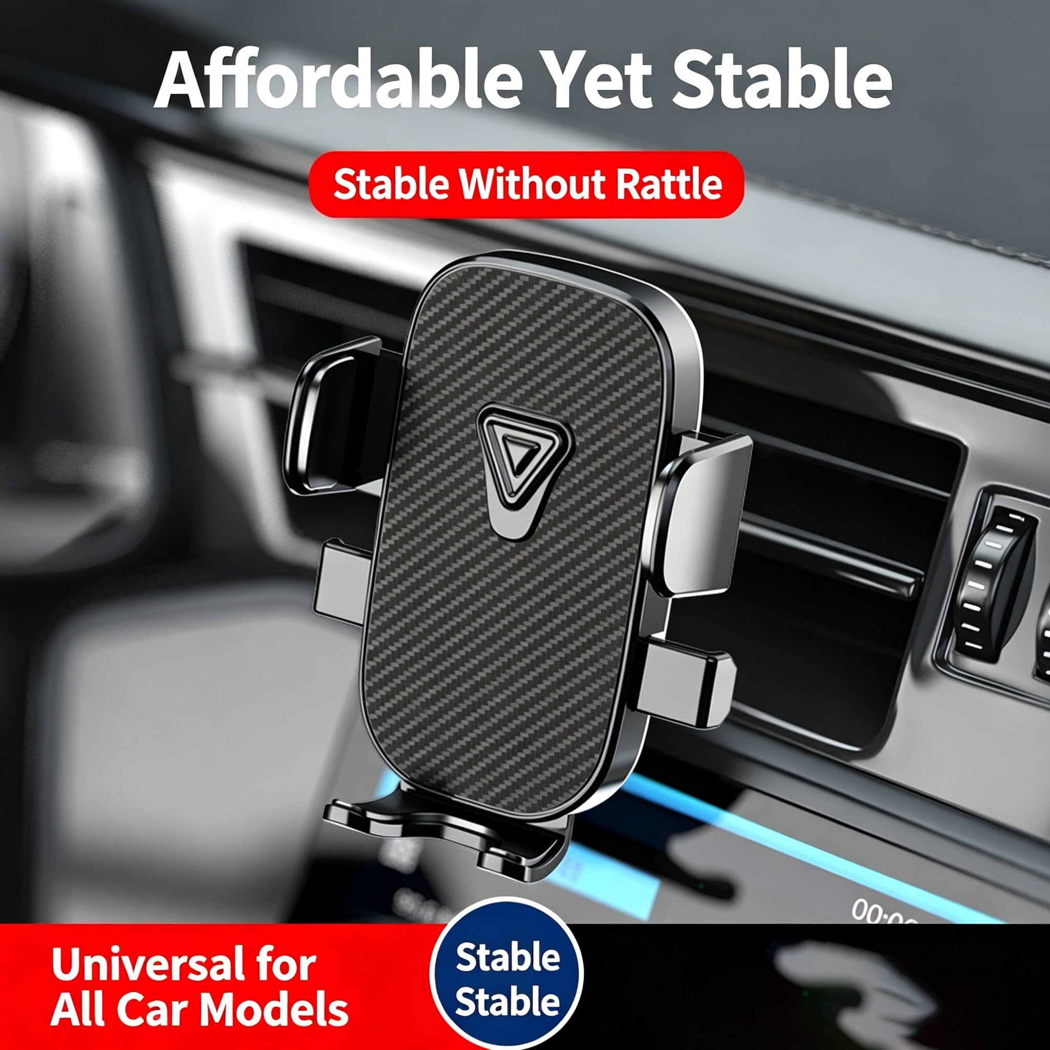 Hook Style Car Air Vent Phone Mount, Universal Cell Phone Holder For Car Navigation & Vehicle Use