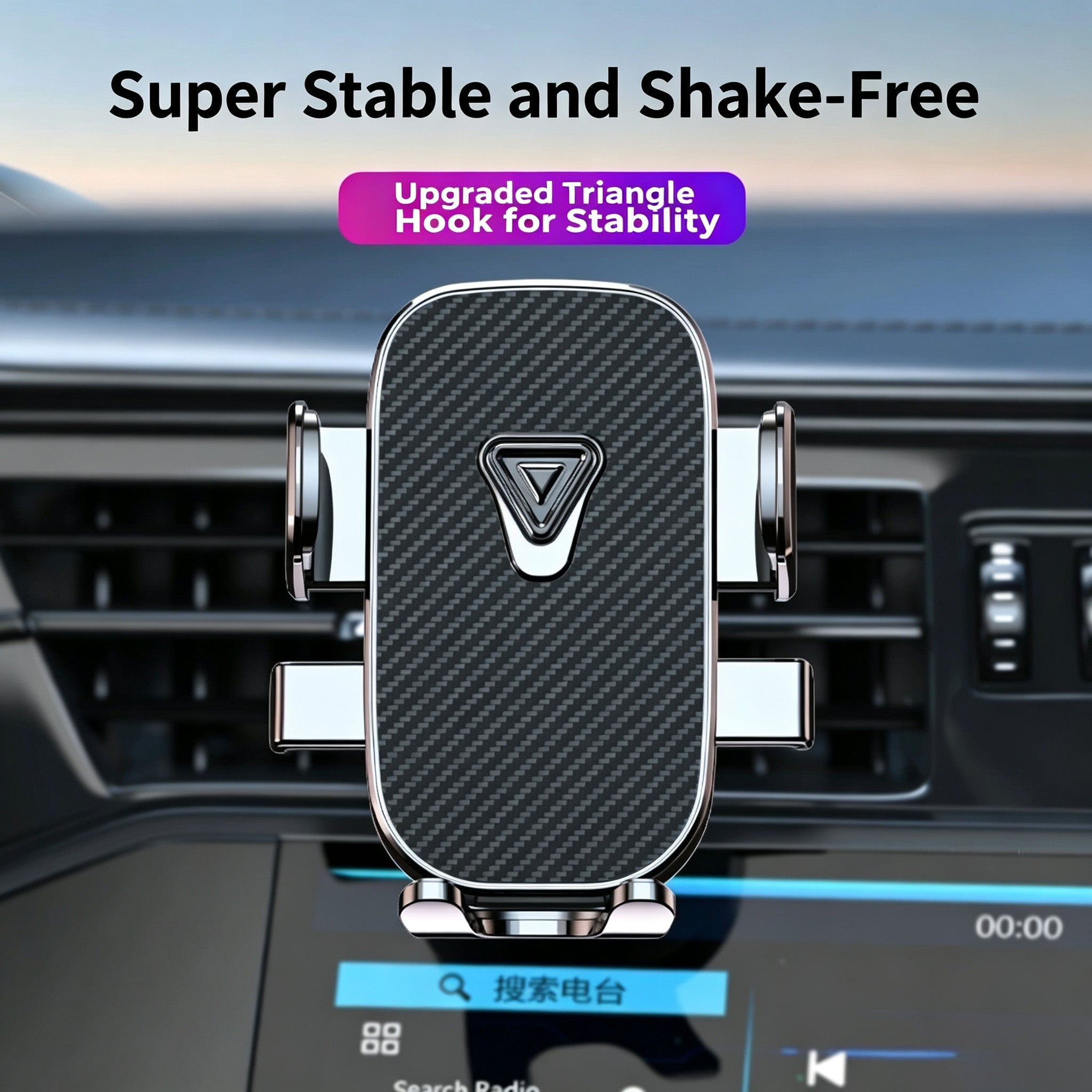 Hook Style Car Air Vent Phone Mount, Universal Cell Phone Holder For Car Navigation & Vehicle Use