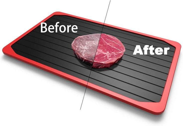 "Rapid Defrost Tray for Meat & Frozen Food"