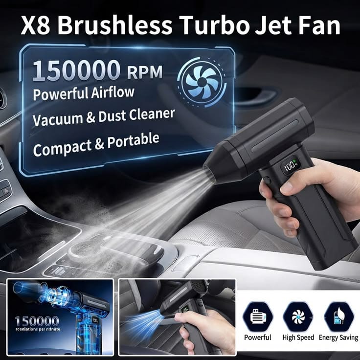 "X8 Brushless Turbo Air Blower – 150000RPM"