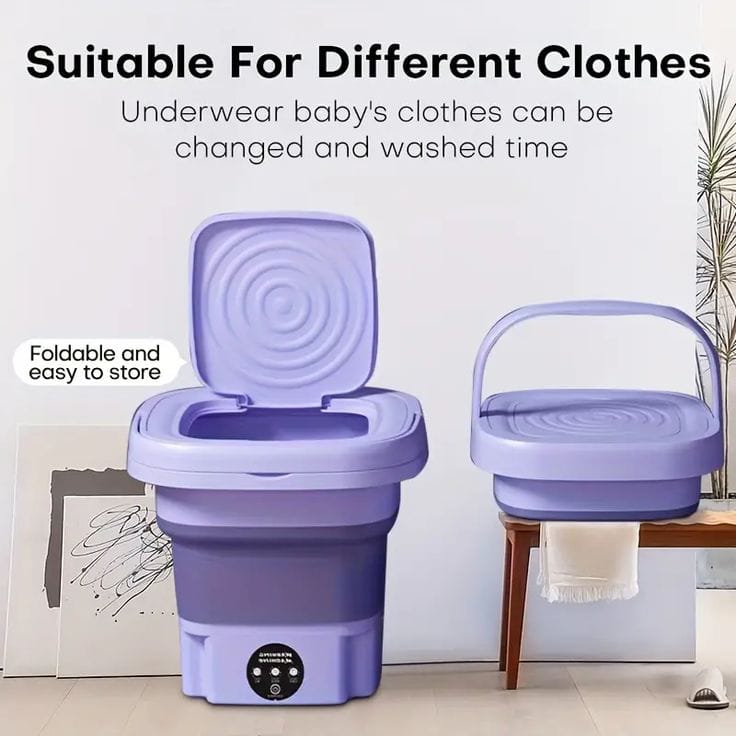 Portable Mini Washing Machine – Foldable & Easy to Carry Anywhere